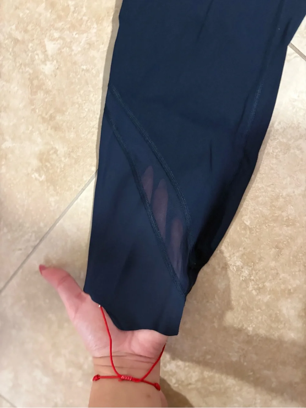 Lululemon Navy Align High-Waist Active Mesh Calf Leggings